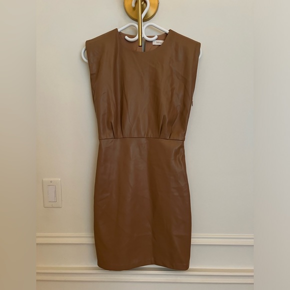 Bishop + Young Vegan Leather Shift Dress. - Picture 1 of 3